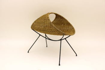 Rattan Korb, Schweiz 50er Jahre